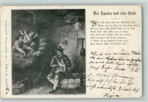 Spruch - Der Thyroler und sein Kind - Mutter ist gestorben AK Trauer 1901