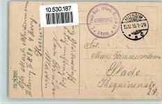 Verlag G.G.K. Nr. 914 - Feldpoststempel Ersatz Batl. Inf. Regt. Nr. 84 2. Komp. Feldpoststempel WK I 1915 Prägedruck