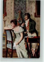 Deutsche Kunst 576 - sign Priechenfried - Liebespaar AK Künstler Künstlerkarte