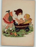 sign Veronika Fritsche - Kinderspiele Kind Künstlerkarte