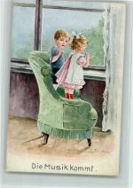 Kinder schauen aus dem Fenster AK Frank, E.