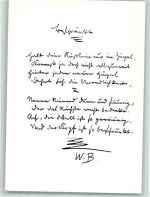 Faksimile Handschrift aus "Zu guter letzt" , gute Erhaltung AK Busch Wilhelm