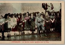 Strasbourg Un service d`ordre agreable pour le Poilu AK Trachten Elsass