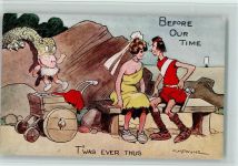 Serie "Before our time" - Dinosaurier - sign Payne , gute Erhaltung AK Comic Künstlerkarte
