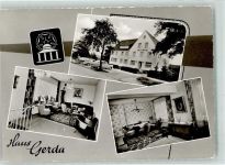53937 W5372 Schleiden , Eifel Gebrauchsspuren Pension Haus Gerda Aufenthaltszimmer Keine AK Ort handschriftlich
