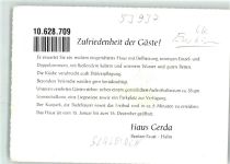 53937 W5372 Schleiden , Eifel Gebrauchsspuren Pension Haus Gerda Aufenthaltszimmer Keine AK Ort handschriftlich