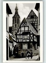55590 W6554 Meisenheim , Glan - Schlosskirche u. Ritterherberge Fachwerkhaus