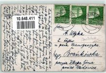 Wartha Bardo - WK II Briefmarke an der Neisse mit Wallfahrtskirche