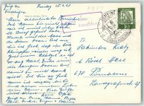 88316 W7972 Isny im Allgäu Gebrauchsspuren Landpoststempel Neutrauchburg Winter