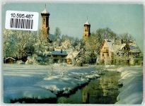 88316 W7972 Isny im Allgäu Gebrauchsspuren Landpoststempel Neutrauchburg Winter