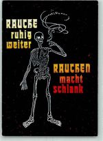 Anti Rauchen Skelett AK Zigarette