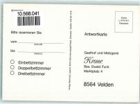 91235 W8564 Velden , Mittelfr Werbe AK Gasthaus Krone und Metzgerei AK