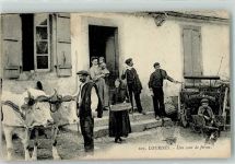65100 Lourdes - une cour de ferme Ochsengespann