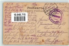 Hrodna Garten a. d. Memel 1915 Künstlerkarte dei gesprengte Brücke