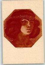 Salome Serie 100d/6 Frauenkopf Brüning, M. Gebrauchsspuren