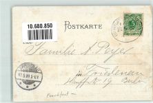79263 W7809 Simonswald Lithographie / Künstlerkarte Tracht Bahnpost Frankfurt