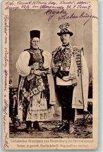 Hermannstadt Sibiu 1916 - Sächsische Brautpaar aus Stolzenburg Tracht