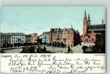 Liegnitz Legnica 1904 Gebrauchsspuren Friedrichsplatz