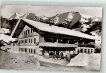 87534 W8974 Steibis Foto AK Winter Gasthaus Pension goldenes Kreuz
