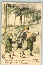 sign. Poulbot F. Petit Francais Nr. 64 WK I Armut Flüchtlinge Kinder im Krieg Künstler Künstlerkarte