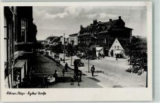 Lötzen Gizycko Gebrauchsspuren Lycker Straße Foto AK