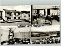 57462 W5960 Sondern , Biggesee Foto AK Pension Haus am Biggesee