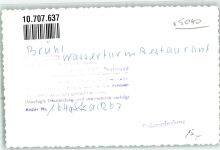 50321 W5040 Brühl , Rheinl FOTO KEINE AK Gasthaus Wasserturm Ort handschriftlich