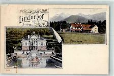 82488 W8107 Linderhof Gebrauchsspuren Schloss Forsthaus
