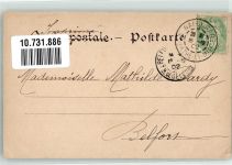 sign. P. Kauffmann Nr. 9 La fete patronale Trachten Elsass 1902 Gebrauchsspuren