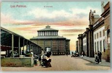 Las Palmas de Gran Canaria 1915 - Marktplatz Marktszene Esel