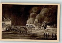 O8250 Meißen , Sachs Folge 30 Nr. 2 Verlag Rothe Meissen , Verbrennung der Elbbrücken Befreiungskrieg 1789-1815 Künstlerkarte