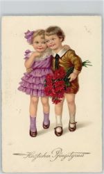 Kinder mit Blumen - 1933 AK Pfingsten