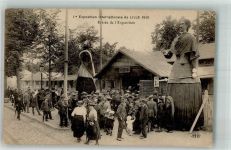 59000 Lille Foto AK Ausstellung 1920 Eingang Figuren