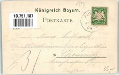 87645 W8959 Hohenschwangau 1904 Gebrauchsspuren Lithographie Alpsee Plansee Schloss Hohenschwangau