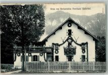 82488 W8107 Linderhof 1908 - Gasthaus Forsthaus Linderhof Geweihe