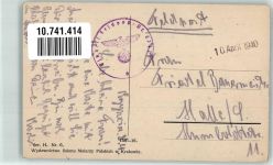 Krakau Kraków 1940 Gebrauchsspuren Feldpost WK II Felpost-Nr. 07925 Tracht