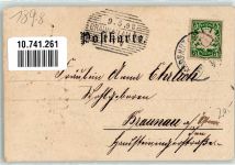 Nr. 15 Taubenhaus Tracht Gießkanne Meggendorfer Blätter 1898 Lithographie / Künstlerkarte