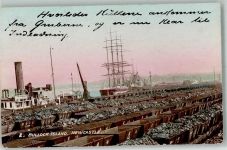 Newcastle 1909 Foto AK Hafen Erz- Kohleverladung Eisenbahn