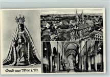 59457 W4760 Werl - Gnadenbild Ortsansicht Wallfahrtskirche Innenaufnahme 3-Bildaufnahme