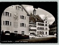 79219 W7813 Staufen , Breisgau - Gasthaus Löwen und Rathaus VW-Käfer