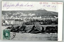 Las Palmas de Gran Canaria 1904 Foto AK Marke bildseitig