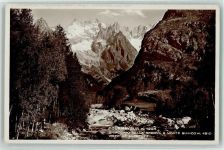 11013 Courmayeur - Ghiacciaio della Brenva e Monte Bianco Visto da Entreves