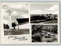 57583 W5241 Nauroth , Westerw - Ortsansichten Kirche Nister 3-Bildaufnahme