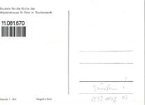 95643 W8593 Tirschenreuth - Baustein für die Kirche des Missionshauses St. Peter