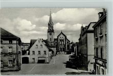95100 W8672 Selb - Martin-Luther-Platz und Evangel. Kirche