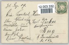 Kind als Briefträger 1909 Neujahr Foto AK Postbote