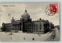 O7000 Leipzig Reichsgericht, Straßenbahn 1913 AK Gericht