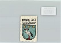 15859 O1233 Storkow , Mark - Vignette Wappen Kaffee Hag ca 1920-1940 Storch