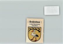 71723 W7141 Großbottwar - Vignette Wappen Kaffee Hag ca 1920-1940 Storch