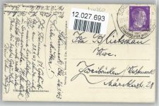 Bauernmädchen - Vogelkäfig mit Nachtigall - 1943 AK Trachten Elsass